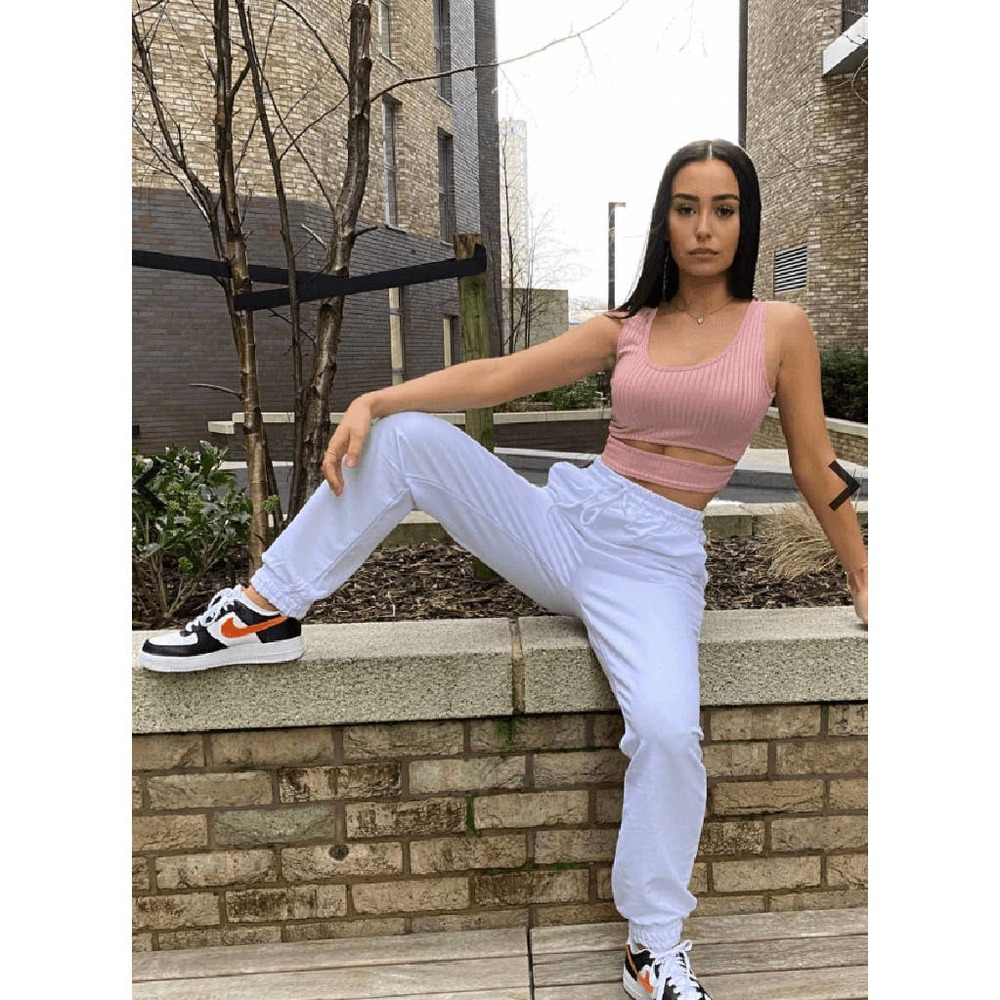 Rose Pink Cut Out Rib Knit Crop Top